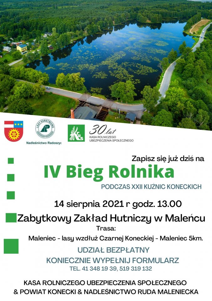 IV Bieg Rolnika - plakat informacyjny