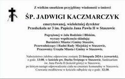 Zdjęcie do Nie żyje śp. Jadwiga Kaczmarczyk