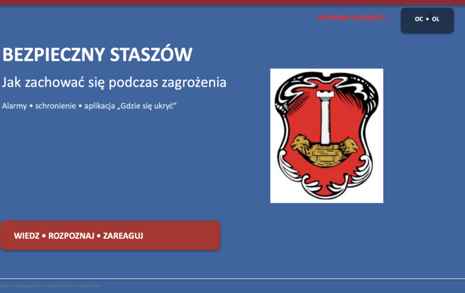 Zdjęcie do &bdquo;Bezpieczny Stasz&oacute;w&rdquo; &ndash; jak zachować się podczas zagrożenia