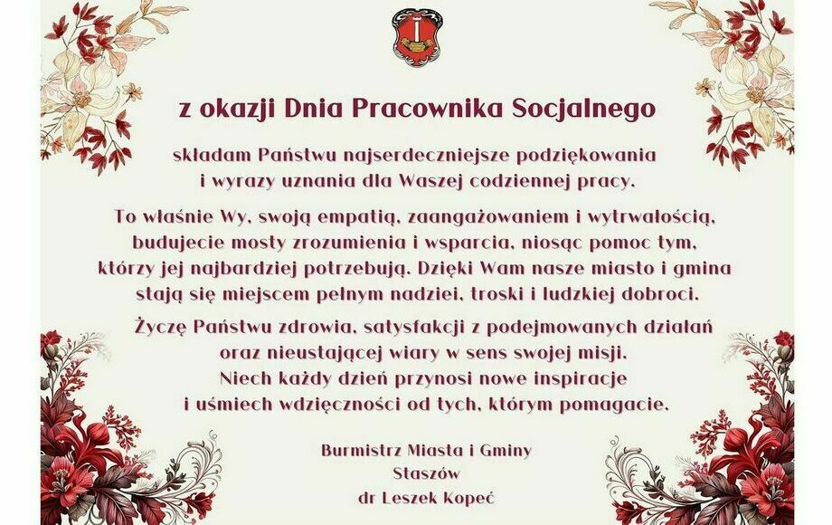 Zdjęcie do Życzenia z okazji Dnia Pracownika Socjalnego