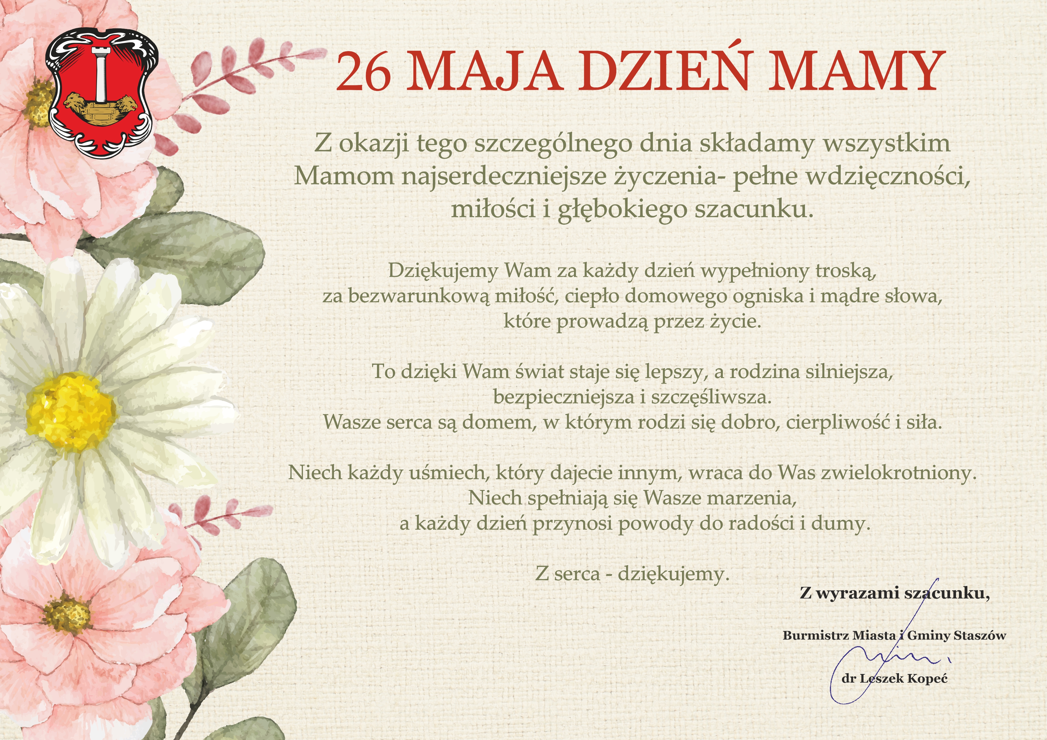 Grafika: Życzenia na&nbsp;Dzień Mamy