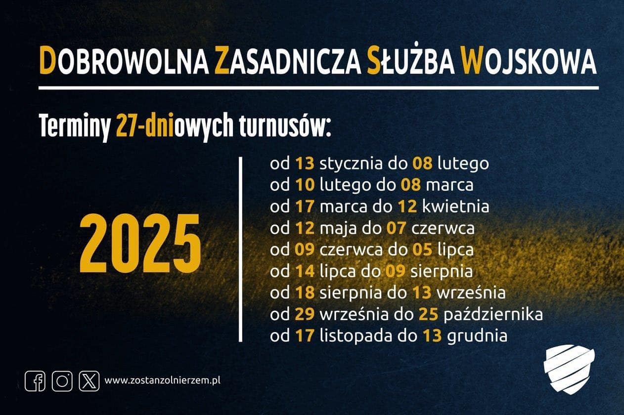 ULOTKA: DOBROWOLNA ZASADNICZA SŁUŻBA WOJSKOWA