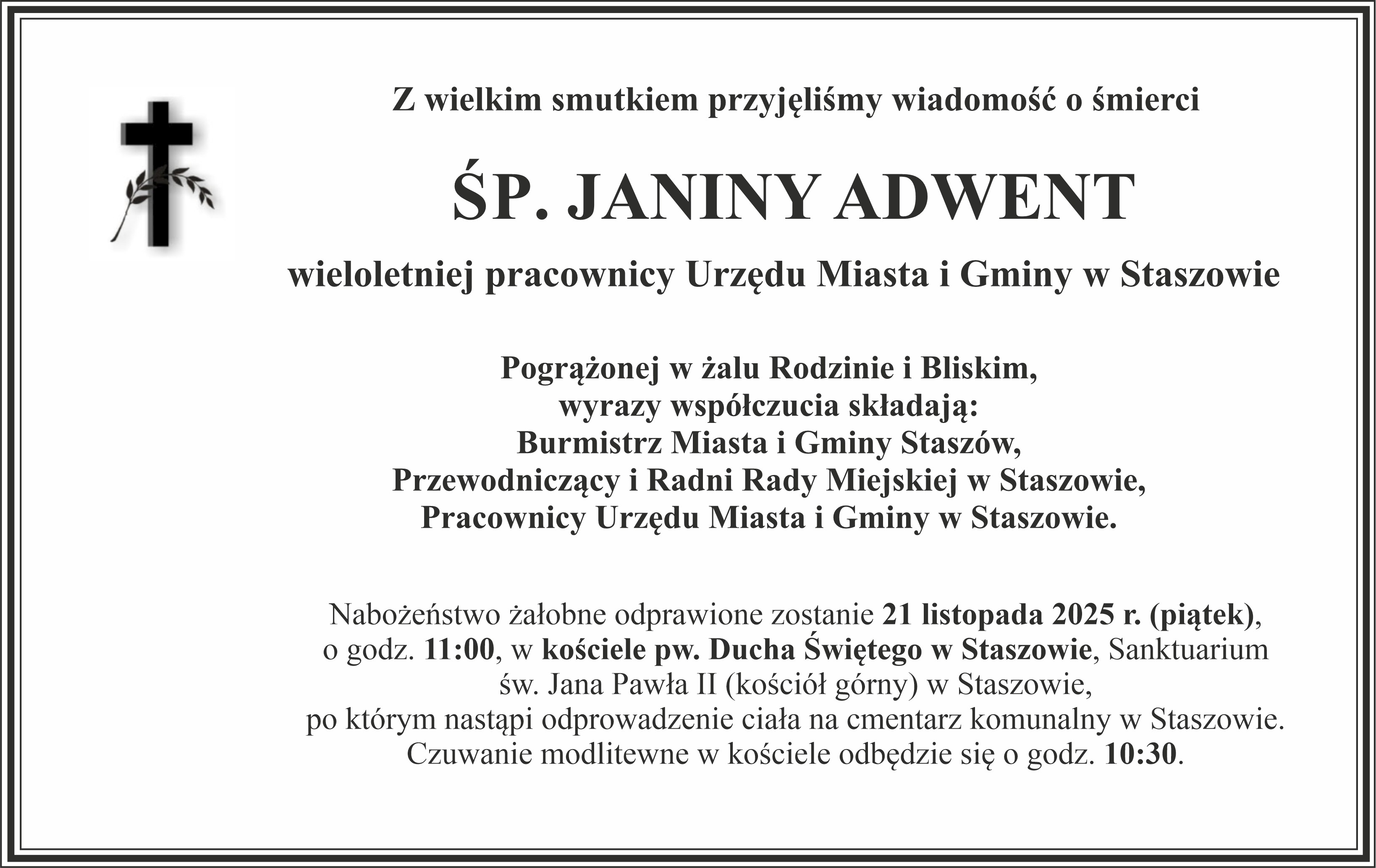 Kondolencje_JANINY ADWENT
