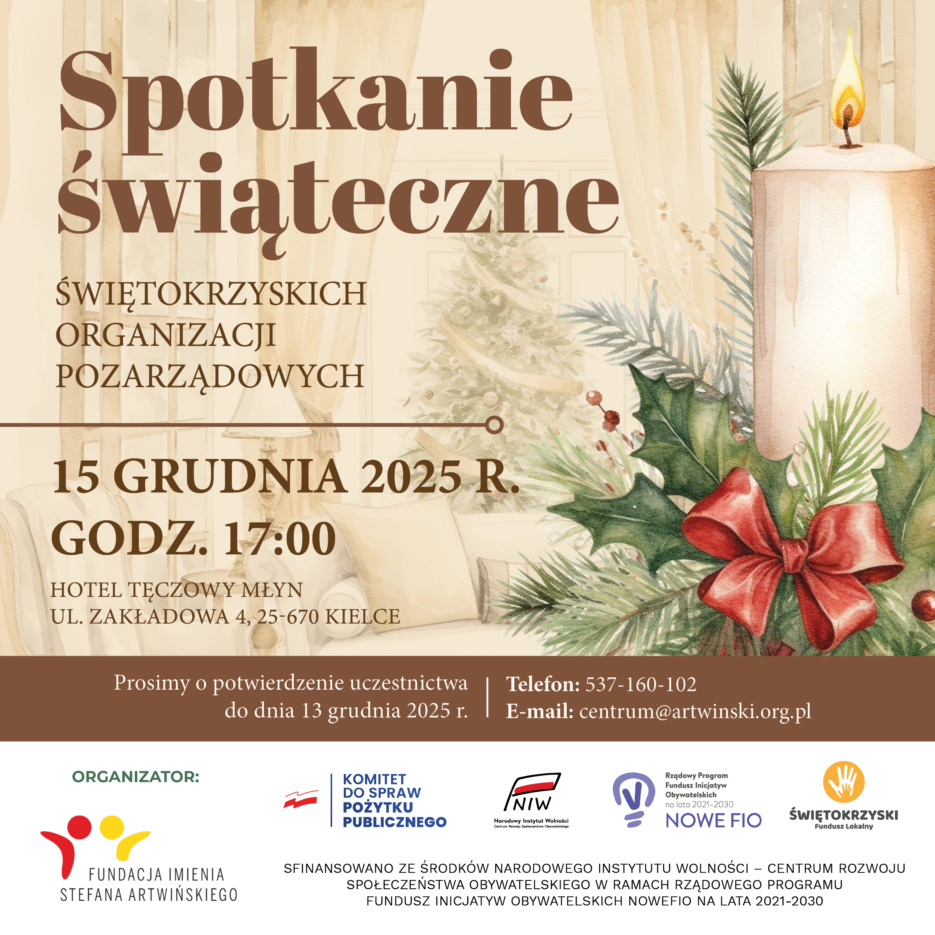 Grafika: Spotkanie Świąteczne Świętokrzyskich Organizacji Pozarządowych