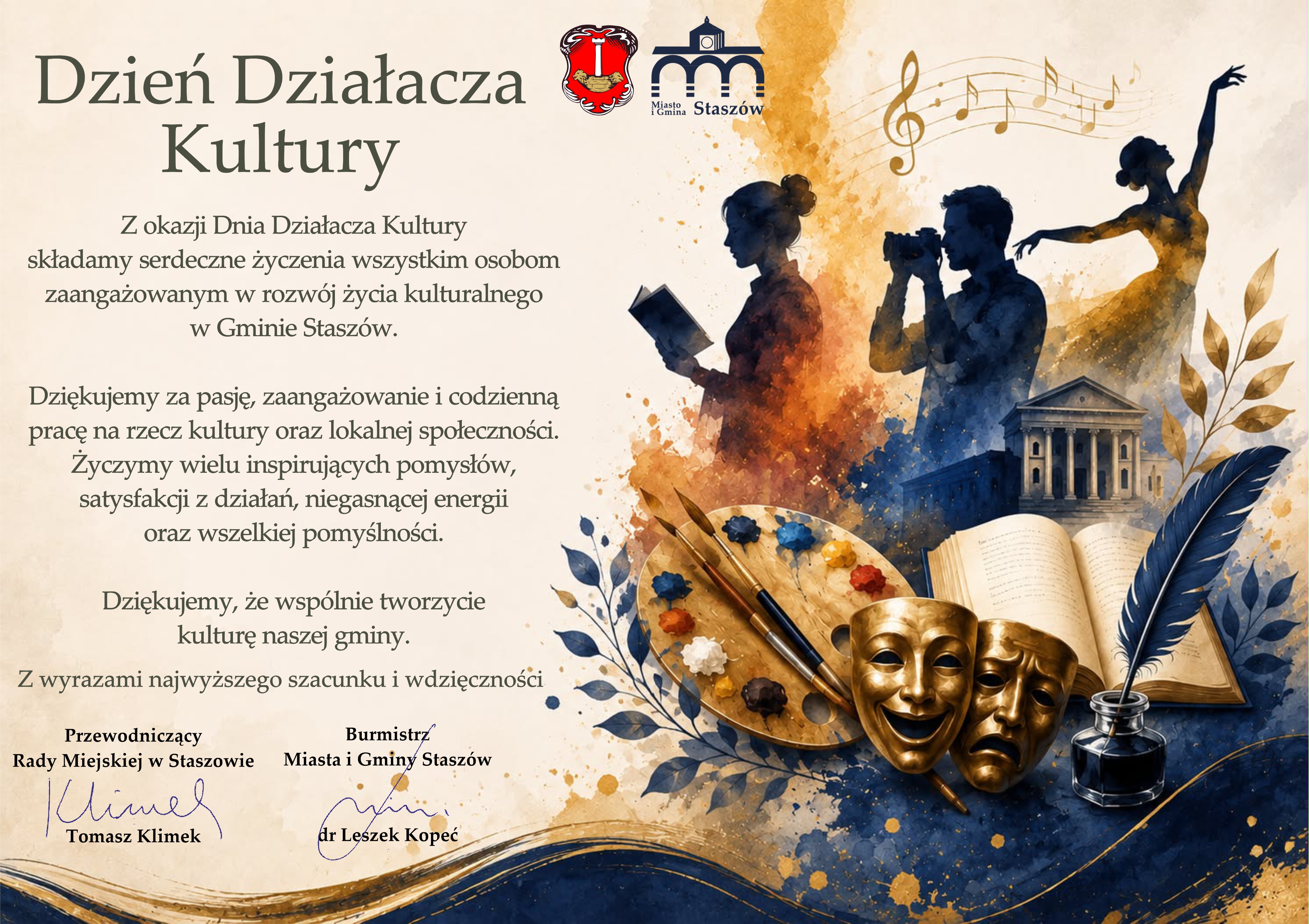 Grafika: Dzień Działacza Kultury - życzenia 