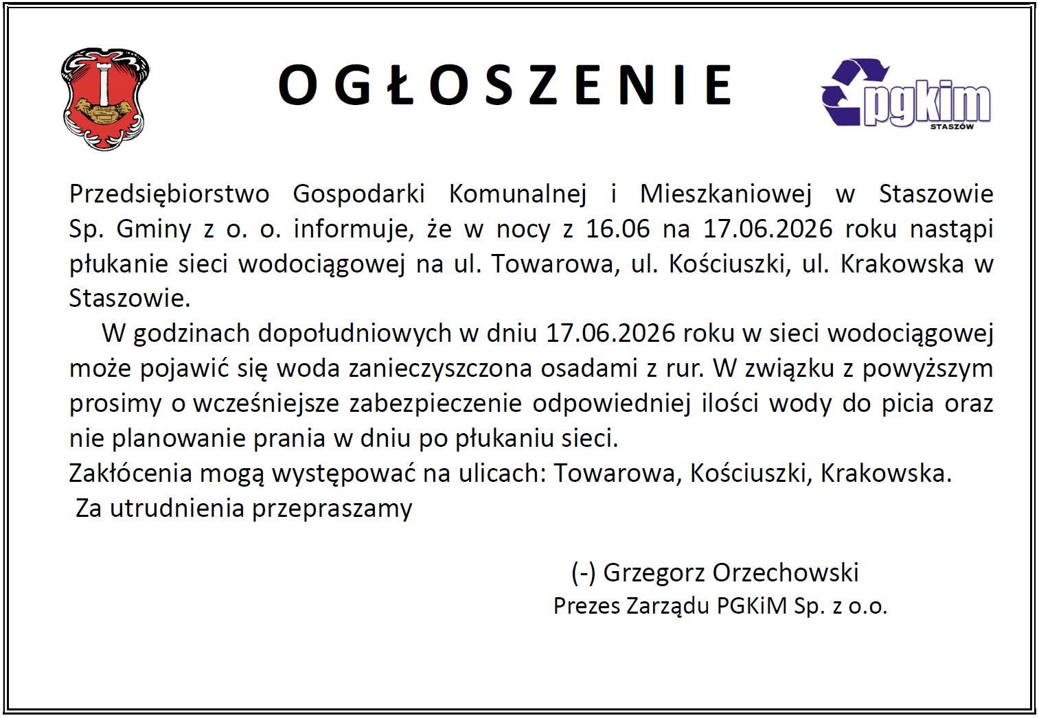 ogłoszenie