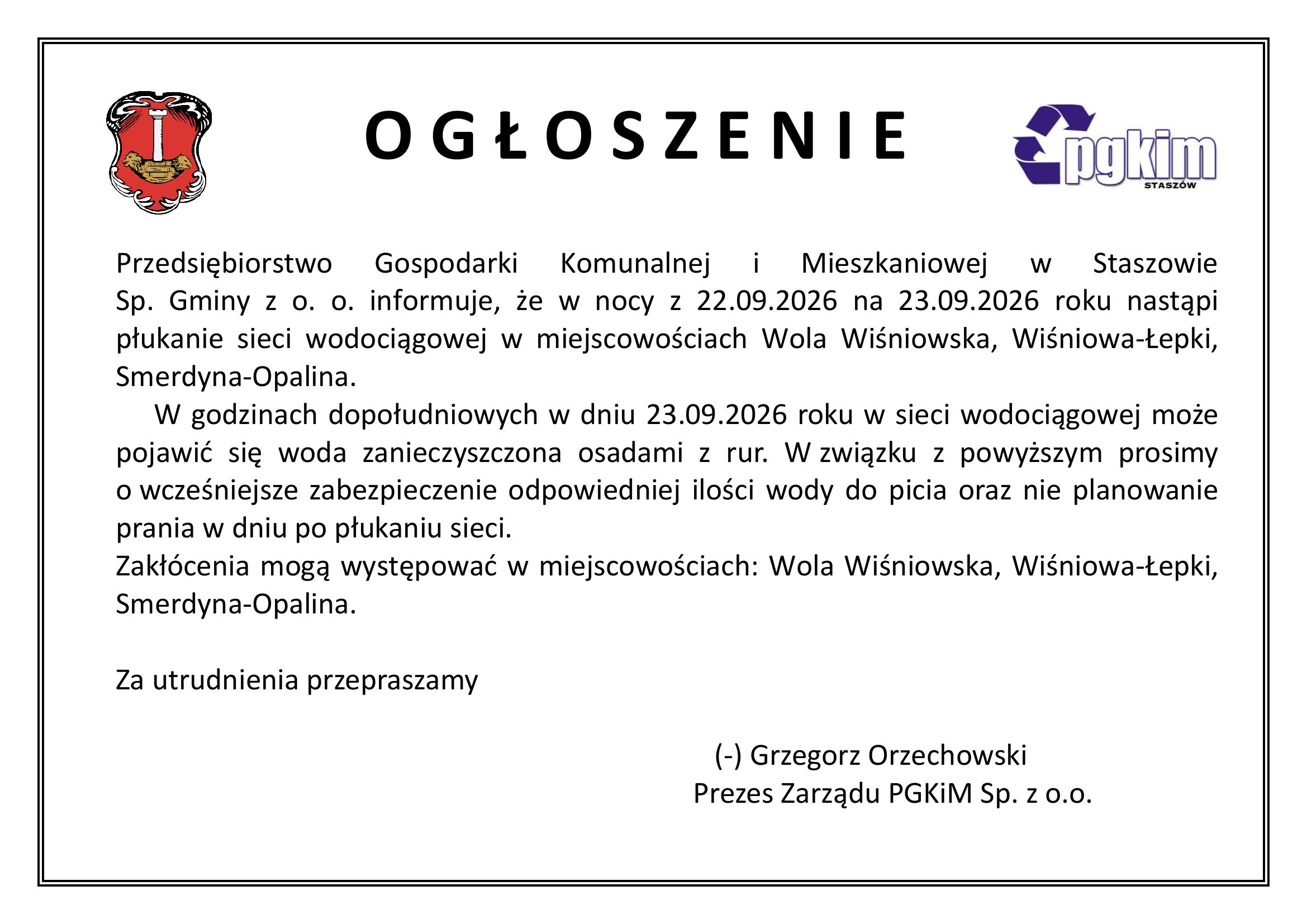 ogłoszenie