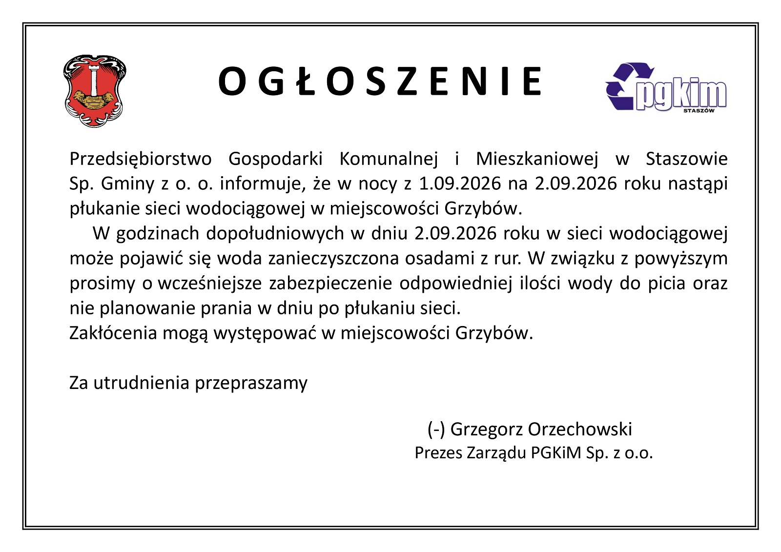 Grafika: Przedsiębiorstwo Gospodarki Komunalnej i&nbsp;Mieszkaniowej w&nbsp;Staszowie Sp. Gminy z&nbsp;o.o.