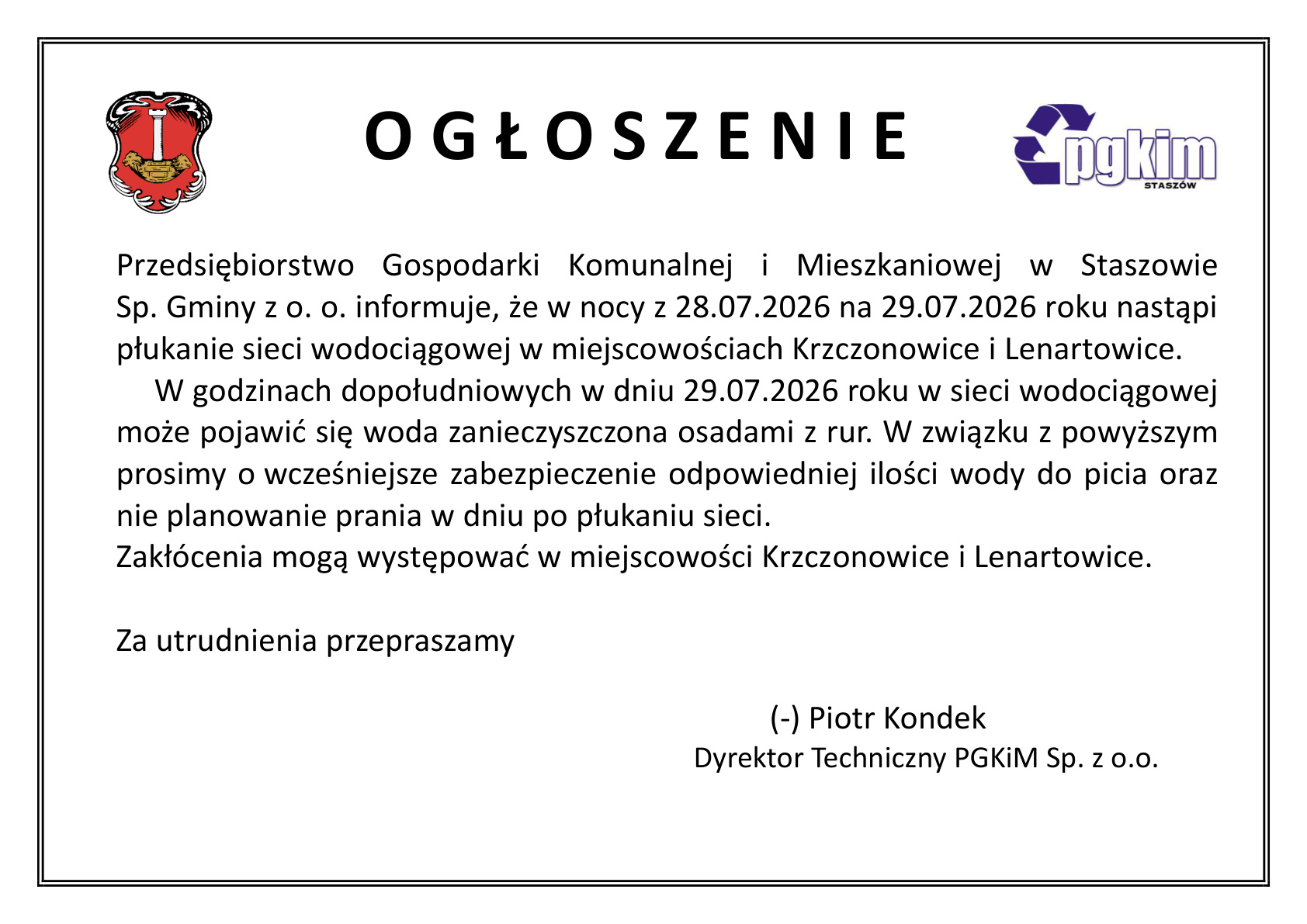 ogłoszenie