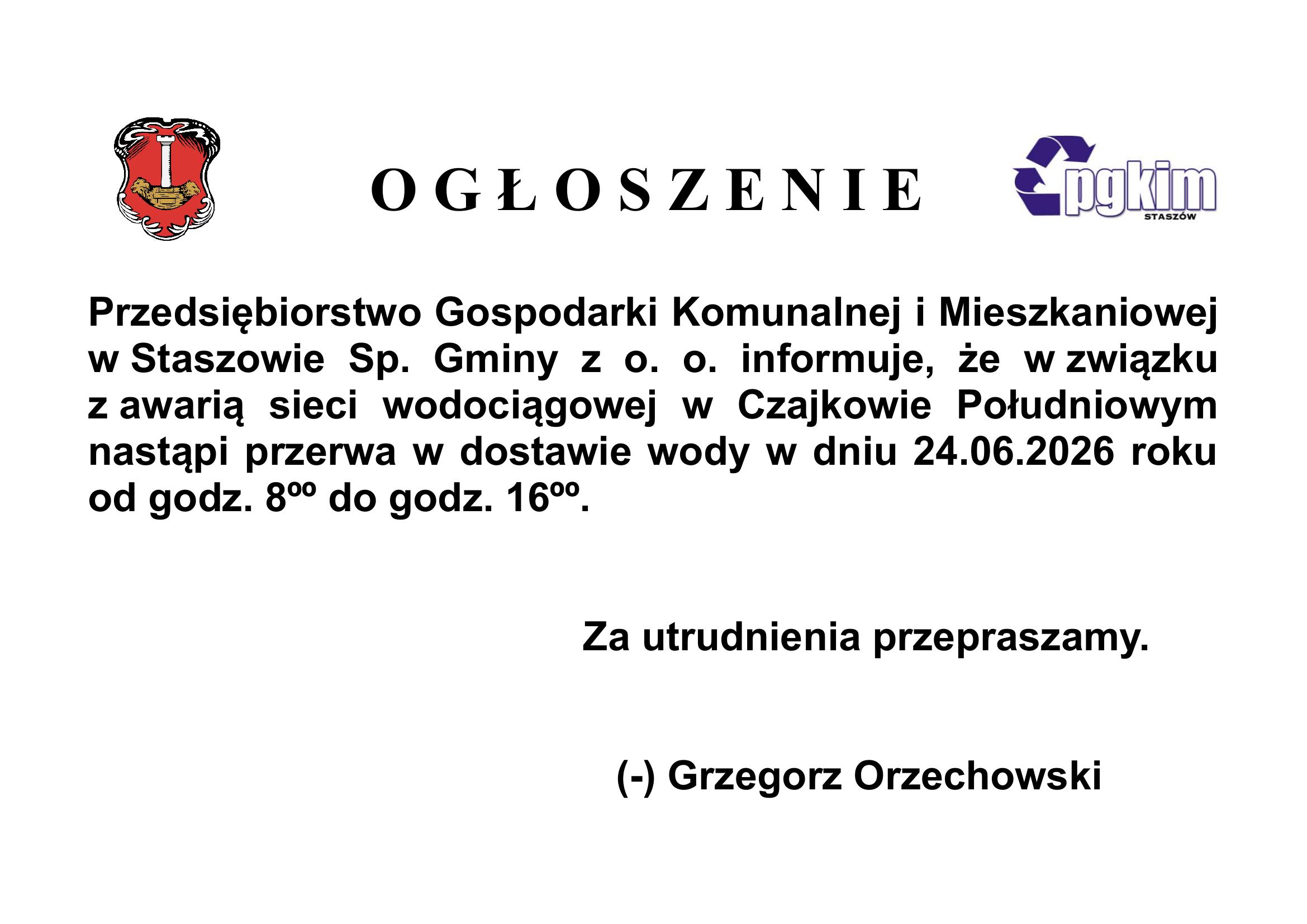 OGŁOSZENIE