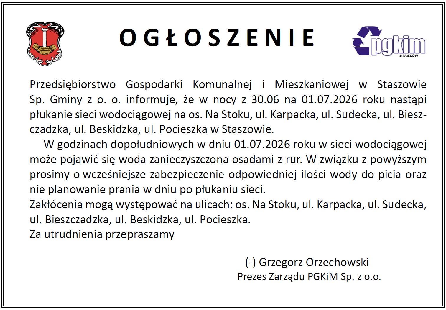 ogłoszenie