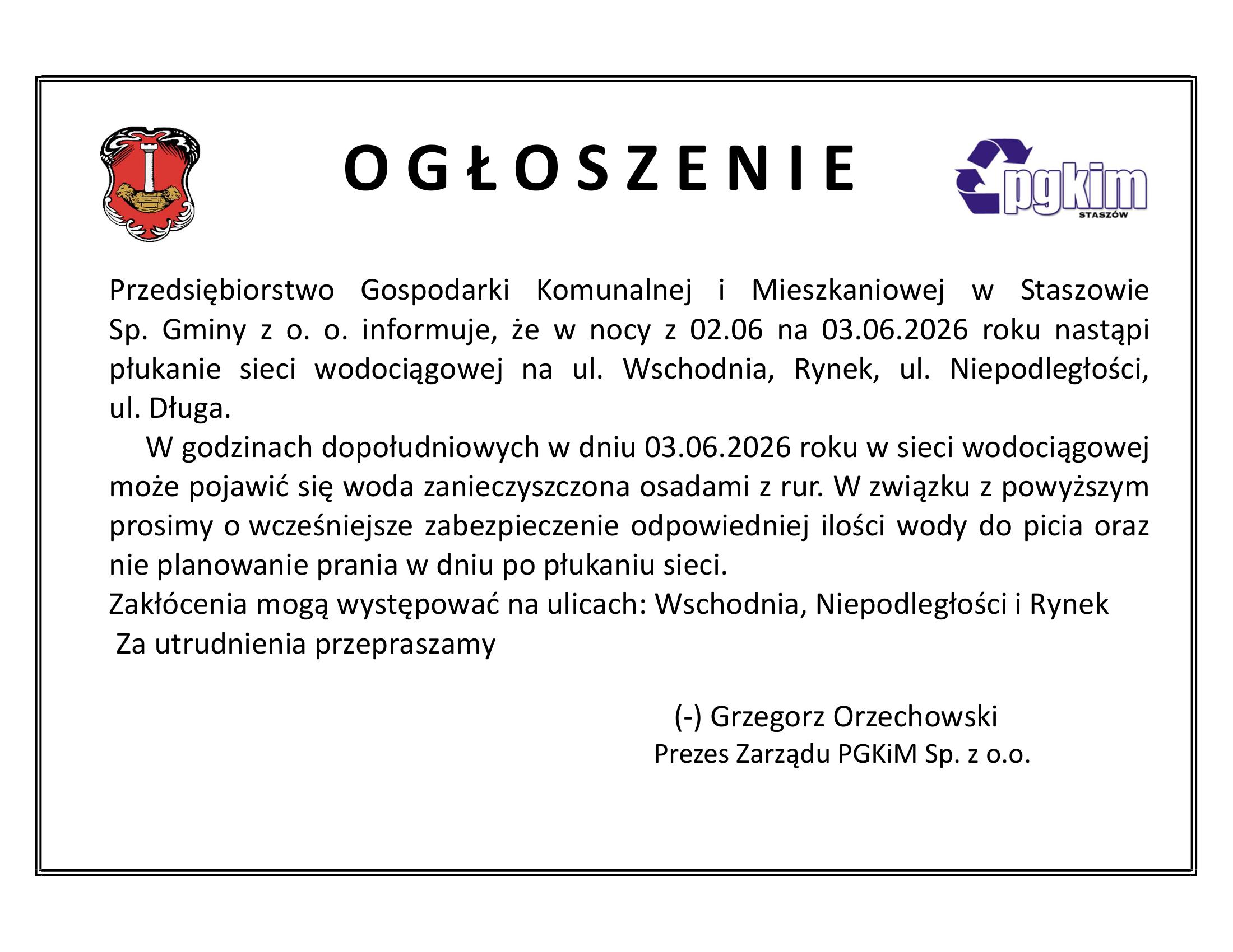 OGŁOSZENIE - tekst pod spodem