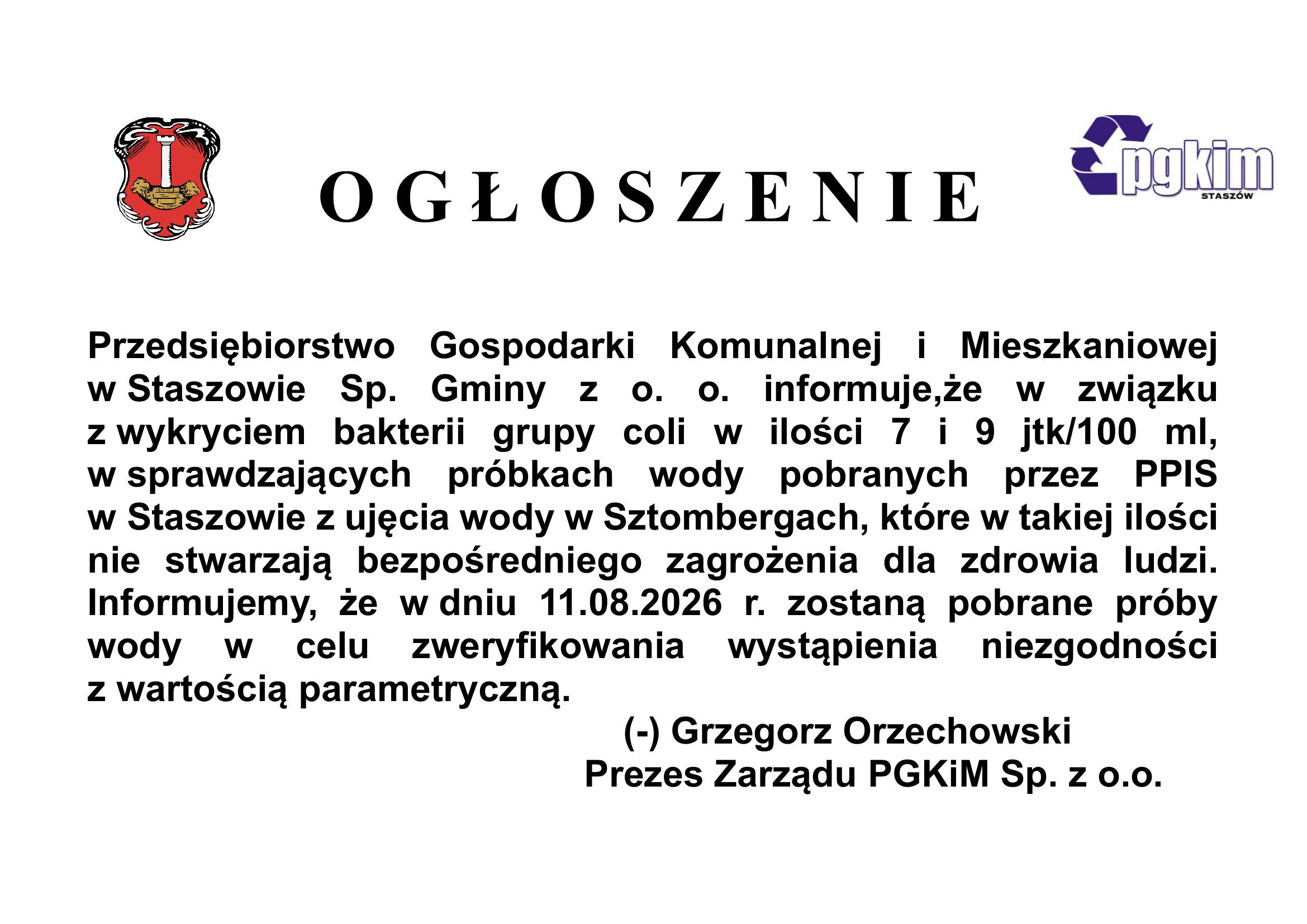 ogłoszenie