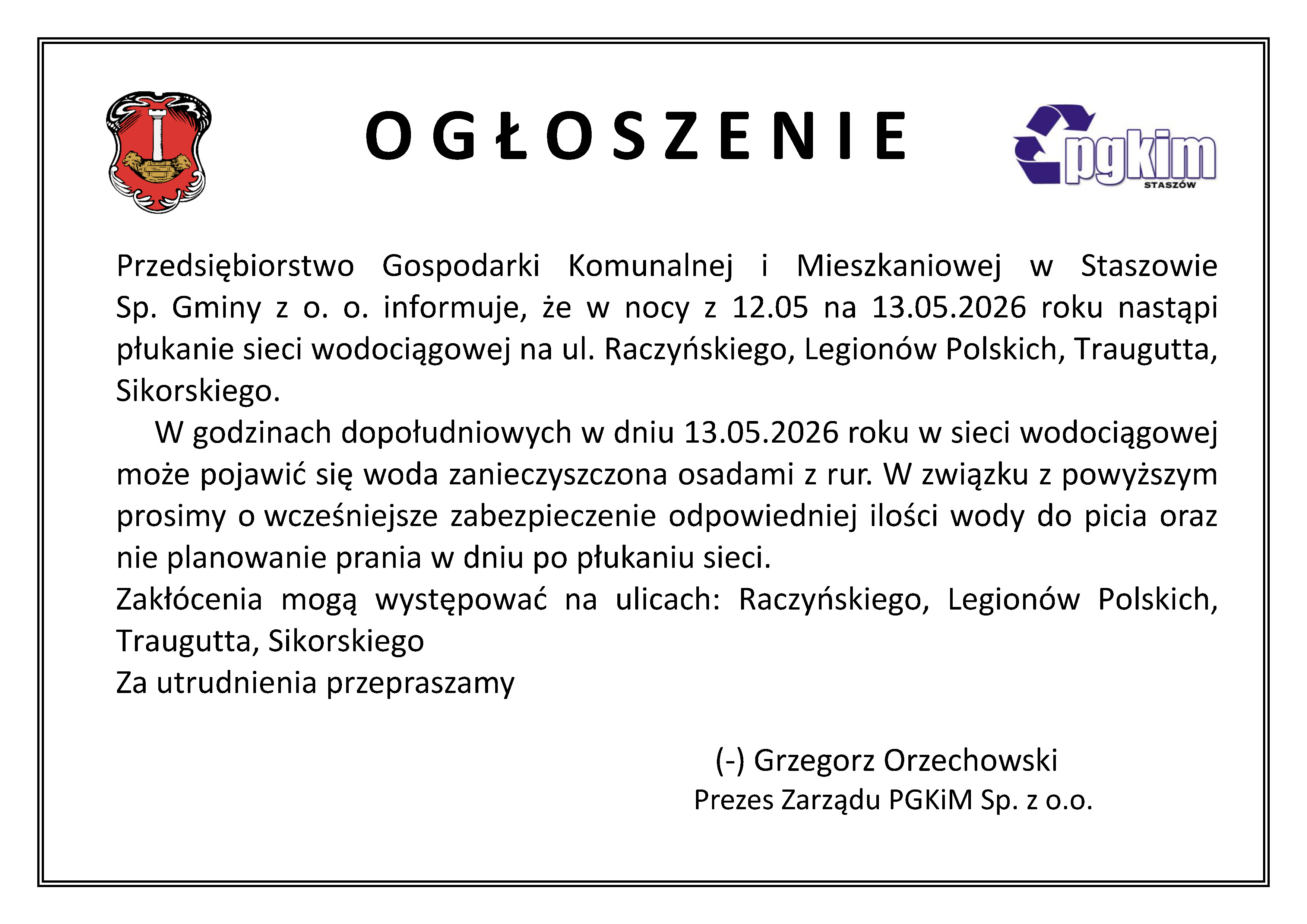 ogłoszenie