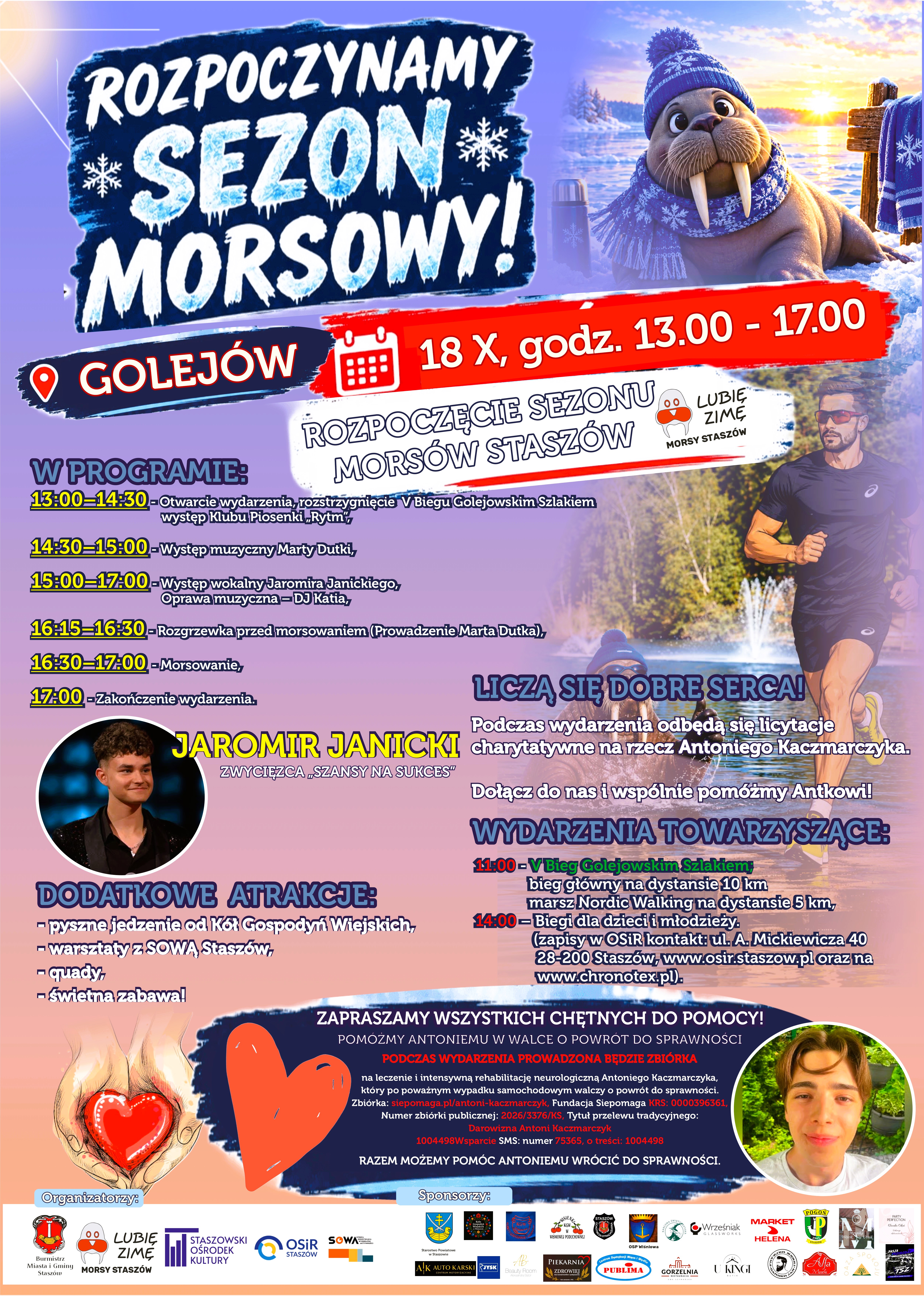 Plakat: Rozpoczęcie sezonu morsowego w&nbsp;Golejowie