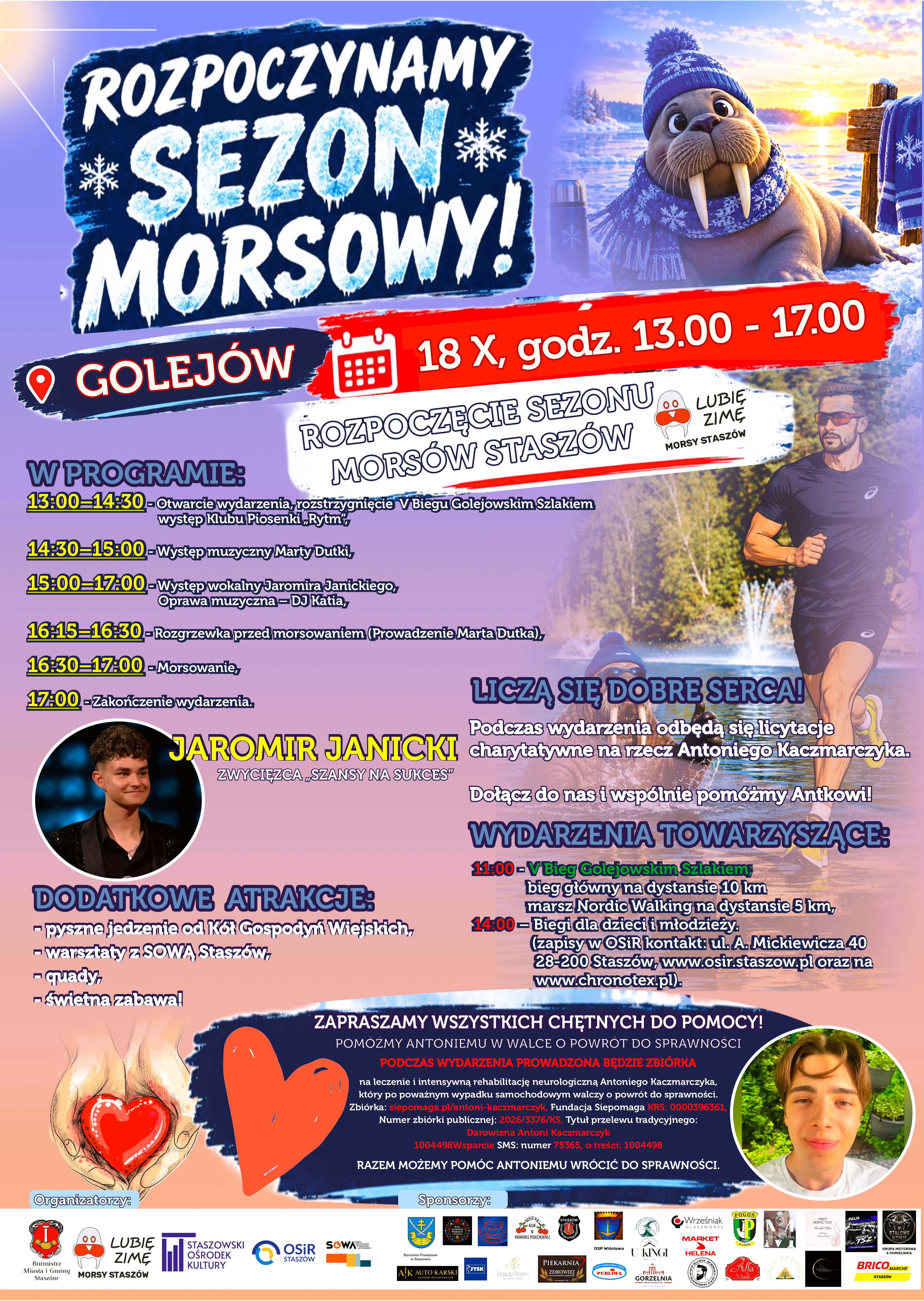 Plakat: Rozpoczęcie sezonu morsowego w&nbsp;Golejowie