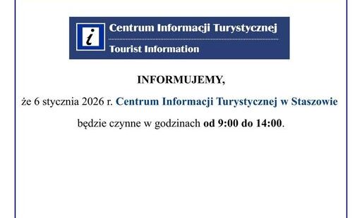 Zdjęcie do Centrum Informacji Turystycznej czynne 6 stycznia
