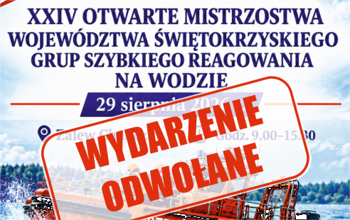 Zdjęcie do WYDARZENIE ODWOŁANE! XXIV otwarte Mistrzostwa Wojew&oacute;dztwa Świętokrzyskiego Grup Szybkiego Reagowania na wodzie