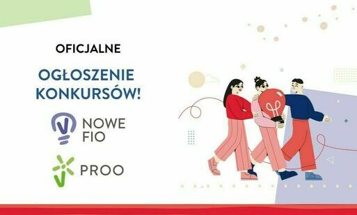 Grafika: Ogłoszenie o konkursach na rok 2025 w ramach Rządowych Programów NOWEFIO i PROO, edycja 2025