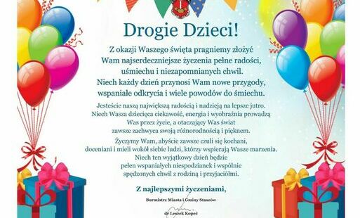 Grafika: Życzenia z okazji Dnia Dziecka