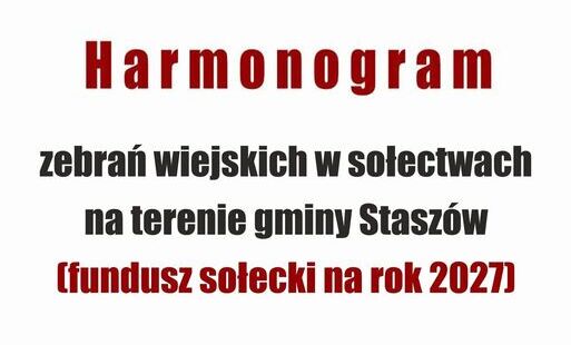 Harmonogram fundusz sołecki na 2027