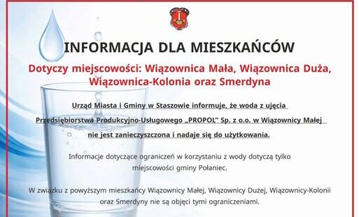 Grafika: INFORMACJA DLA MIESZKAŃCÓW 