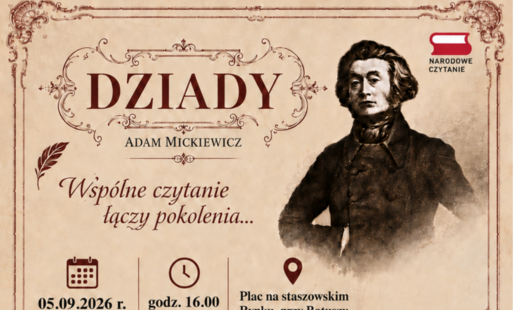 Narodowe Czytanie w Staszowie – zapraszamy!