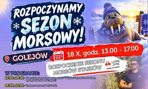 Plakat: Rozpoczęcie sezonu morsowego w Golejowie