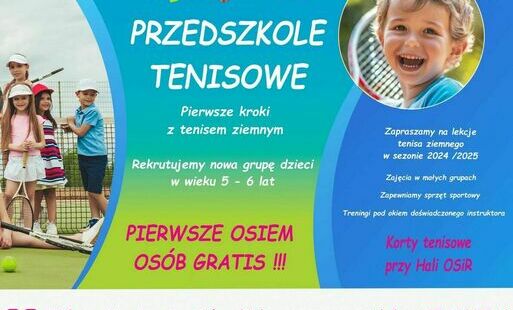 Zdjęcie do Stowarzyszenie Sigma Stasz&oacute;w zaprasza na zajęcia Przedszkola Tenisowego