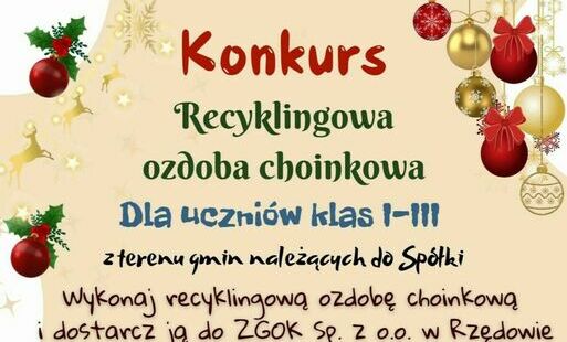Zdjęcie do Konkurs Recyklingowa ozdoba choinkowa