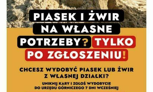 Zdjęcie do Wydobywanie piasku i żwiru na własne potrzeby