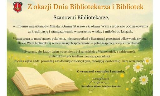 Grafika: Dzień Bibliotekarza - życzenia