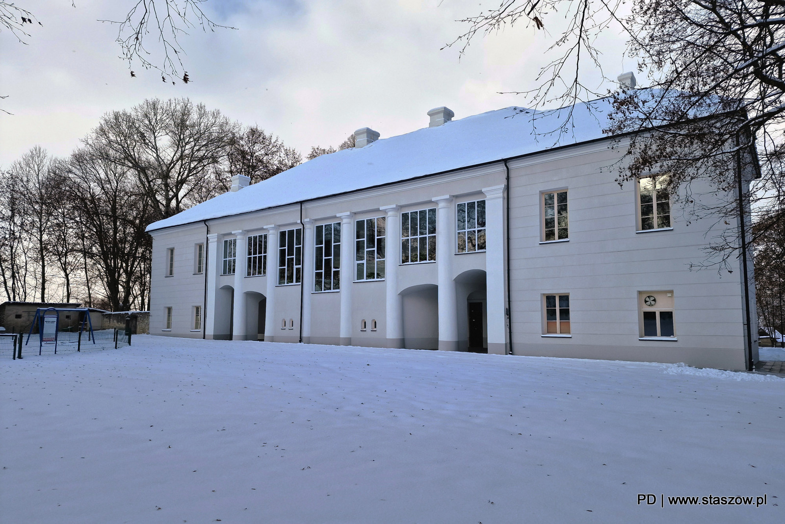 Malownicza zimowa aura w Staszowie