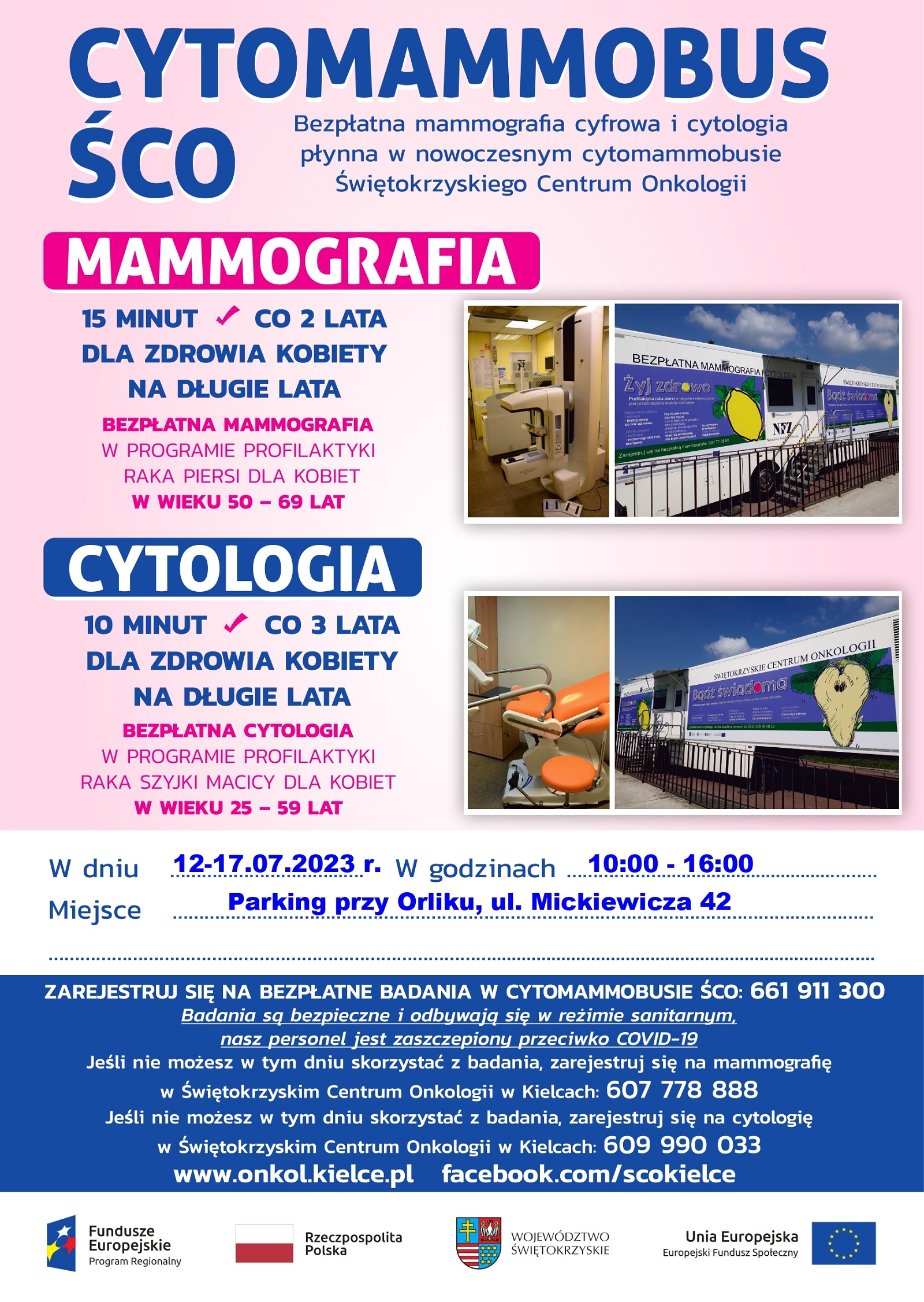Bezpłatna mammografia i cytologia w Staszowie 
