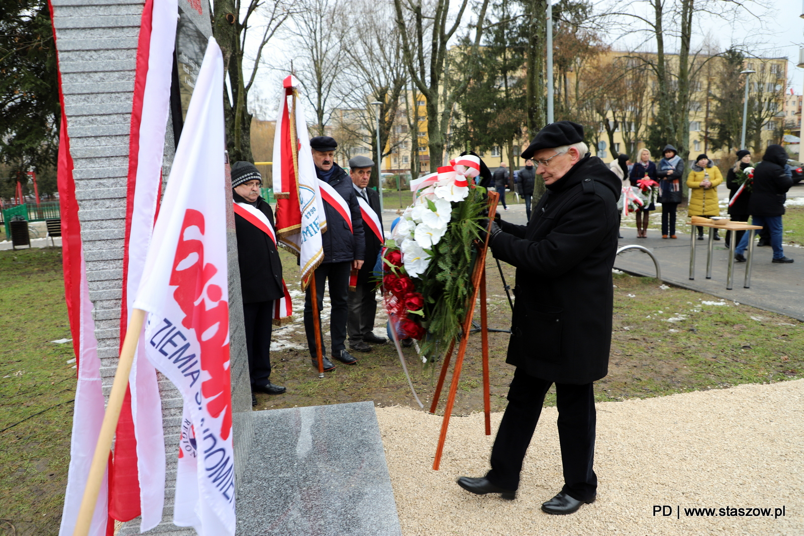 Uroczyste odsłonięcie pomnika ku czci 'Solidarności i świętego Jana Pawła II